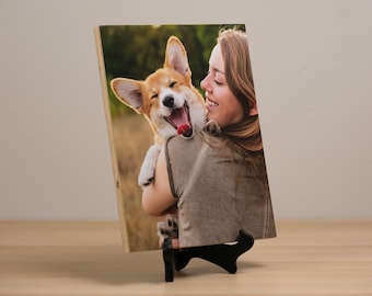 Pet Photo Printed on Wood - Pet Owner Gift, Pet Memorial Gift, Photo Engraving, Photo on Wood, Pet loss Memorial gift