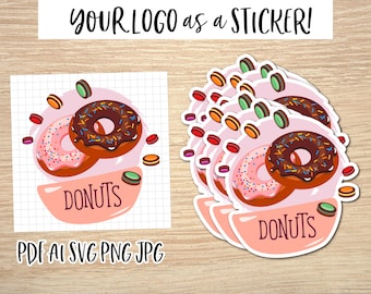 Custom Logo Sticker, Personalized Vinyl Sticker - laptop stickers, decals, custom art image, business sticker, packaging, label stickers