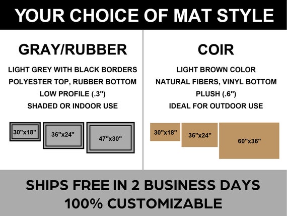 Infinity Custom Mats™ All-Weather Personalized Door Mat - STYLE: MONOG 