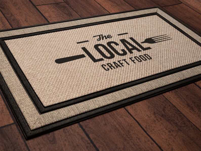 Custom Logo Doormat 18x30 Custom Business Logo Etsy