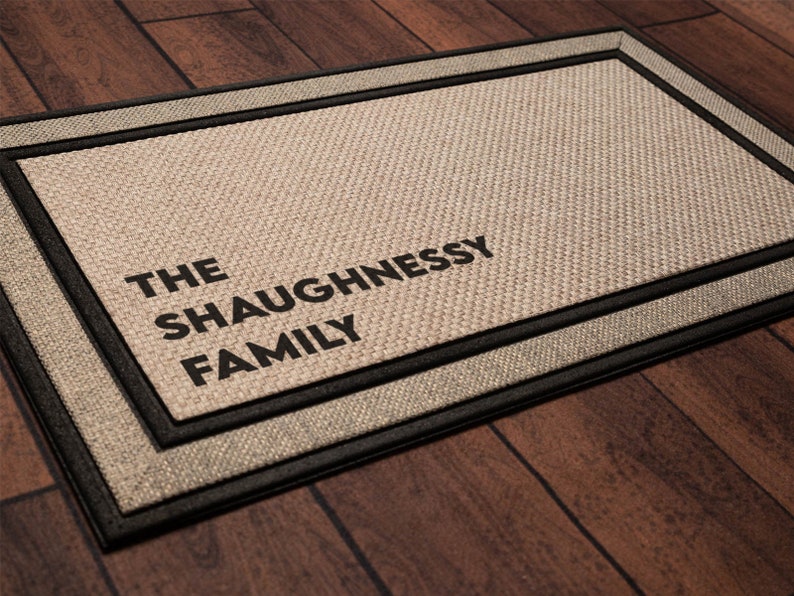 Corner Last Name Personalized Doormat 18x30 Etsy
