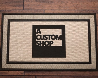 Custom Logo Doormat - Custom Business Logo Rug, Office, Reception, Salon, Spa decor, custom design