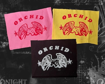 Orchid Patch - emo screamo skramz alternative battle jacket crust punk metal hardcore block print diy