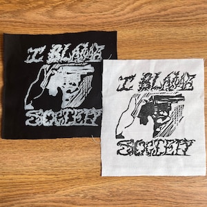 I Blame Society Patch - Gregg Araki total abgef*cktes 90er Jahre Crust Punk Alternative Emo Block gedruckt DIY Upcycle Metal Queer Kino