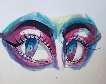 Augen-original-Gemälde
