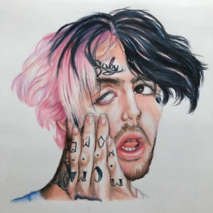 lil peep portrait print