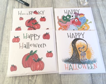 Halloween -handmade card-blank inside