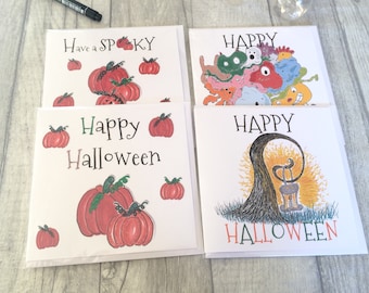 Halloween -handgemachte Karte-leer innen