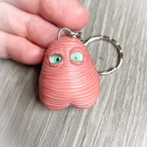 Peeping scrotum keyring -balls -ballbags -funny -gift -keychain -rude mature -illylarlar -adult humour
