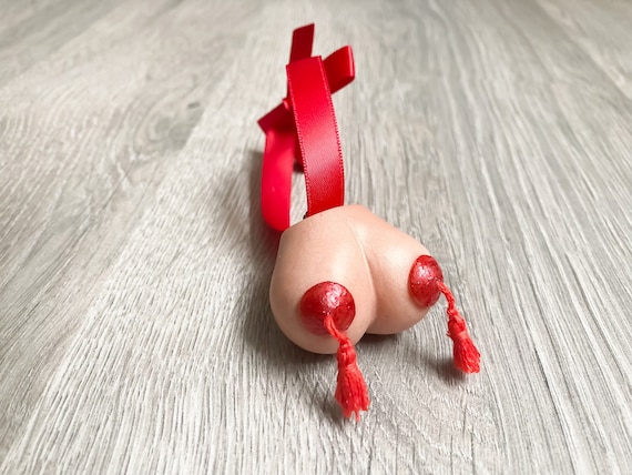 Christmas Boobies /boob Hanging Decoration Nipple Covers With
