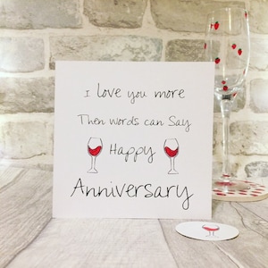 Carta vino anniversario - fatta a mano -vuoto all'interno - design illilar