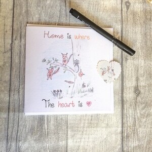 Nouvelle carte faite main - écureuil - vierge à l'intérieur