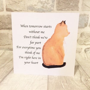 Carte de perte de chat - fait main - sympathie - intérieur vierge - design illylarlar