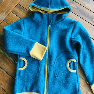 Jacket Parka Whale Jacket Wool Wool Walkwalk 110-116 Babum Wool Walk Jacket Zipfel