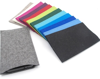 Phone case, phone cover, two-tone, 100% virgin wool felt, handmade, custom-made, colorful phone case, size according to phone model, simple phone case