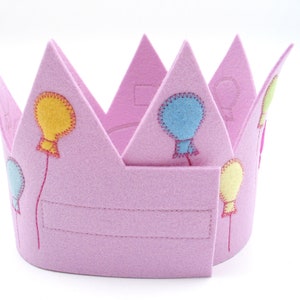 Geburtstagskrone,Name und 3 Zahlen,personalisiert,rosa,100% Schurwollfilz,Krone für Kindergeburtstag,Kinderparty,Mädchenkrone,Krone rosa Bild 5