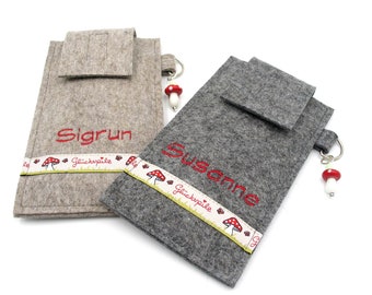 Mobile phone case with name, mobile phone case iPhone 11/12/13/13 mini/X/Xs/Xs Max, iPhone XR, iPhone SE/SE 2, iPhone 11/11 Pro/11 Pro Max, 100% wool felt