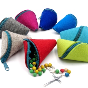 Rosenkranztäschchen,Tasche für Rosenkranz,Etui für Rosenkranz,Filz,Farbwahl,Kommunion