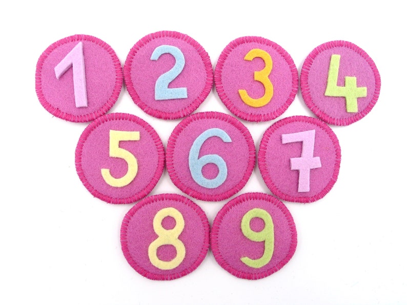 Birthday crown with 3 numbers,balloons,pink,100% new wool felt,size adjustable,children's birthday party,crown for birthday child,girl crown image 2