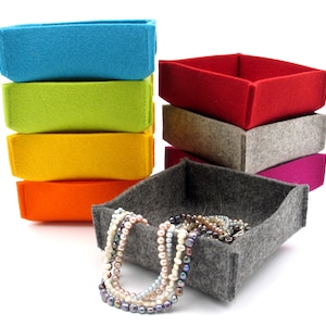 Przybory filcowe, kosz do przechowywania, filcowy kosz do przechowywania 10 x 10 x 3 cm