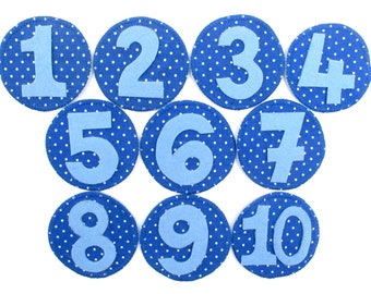 Numbers for Birthday Crown,Numbers for Boys' Crown,Exchangeable Numbers for Birthday Crown,Numbers from Felt,Blue,Crown Boys,Blue Numbers
