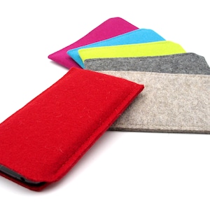 Handytasche,Hülle für iPhone 15/15 Pro Max,iPhone 16e,iPhone 16 Pro,iPhone 14 Pro/14 Pro Max,Farbwahl,100% Wollfilz,dunkelgrau