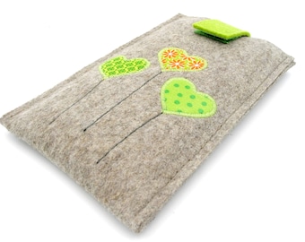 Handytasche,Handyhülle,Wunschmaß,100% Schurwollfilz,Herzen,Handarbeit,Maßanfertigung,von Hand genäht,Größe nach Handymodell,Herzchen,Herz
