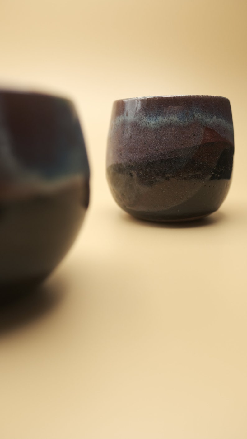 Espresso Sake goblet Whiskey Set of stemless cups: Cappuccino Wine