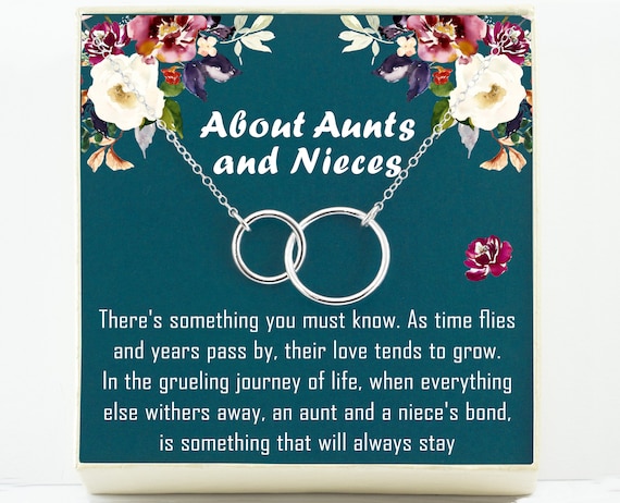 Aunt Necklace Sterling Silver Gift Necklace With Card 2 Etsy