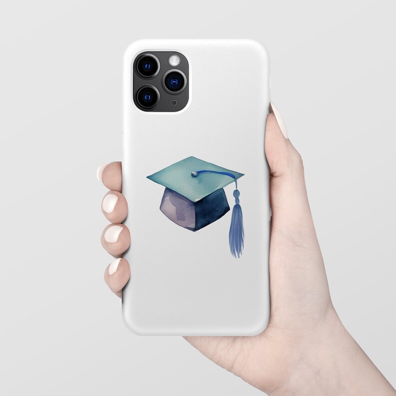 Graduation Cap Clipart Set - Cap Graphics - Academic Art - Instant ...