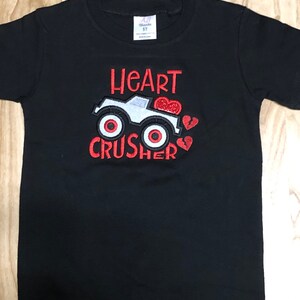 Heart Crusher Shirt | Boys Valentine Shirt | Boys Embroidered Valentine | Boys Valentine Outfit | Valentine Shirt | Kids Valentine Shirts