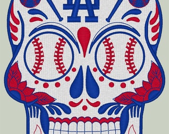 Dodgers Sugar Skull - Etsy