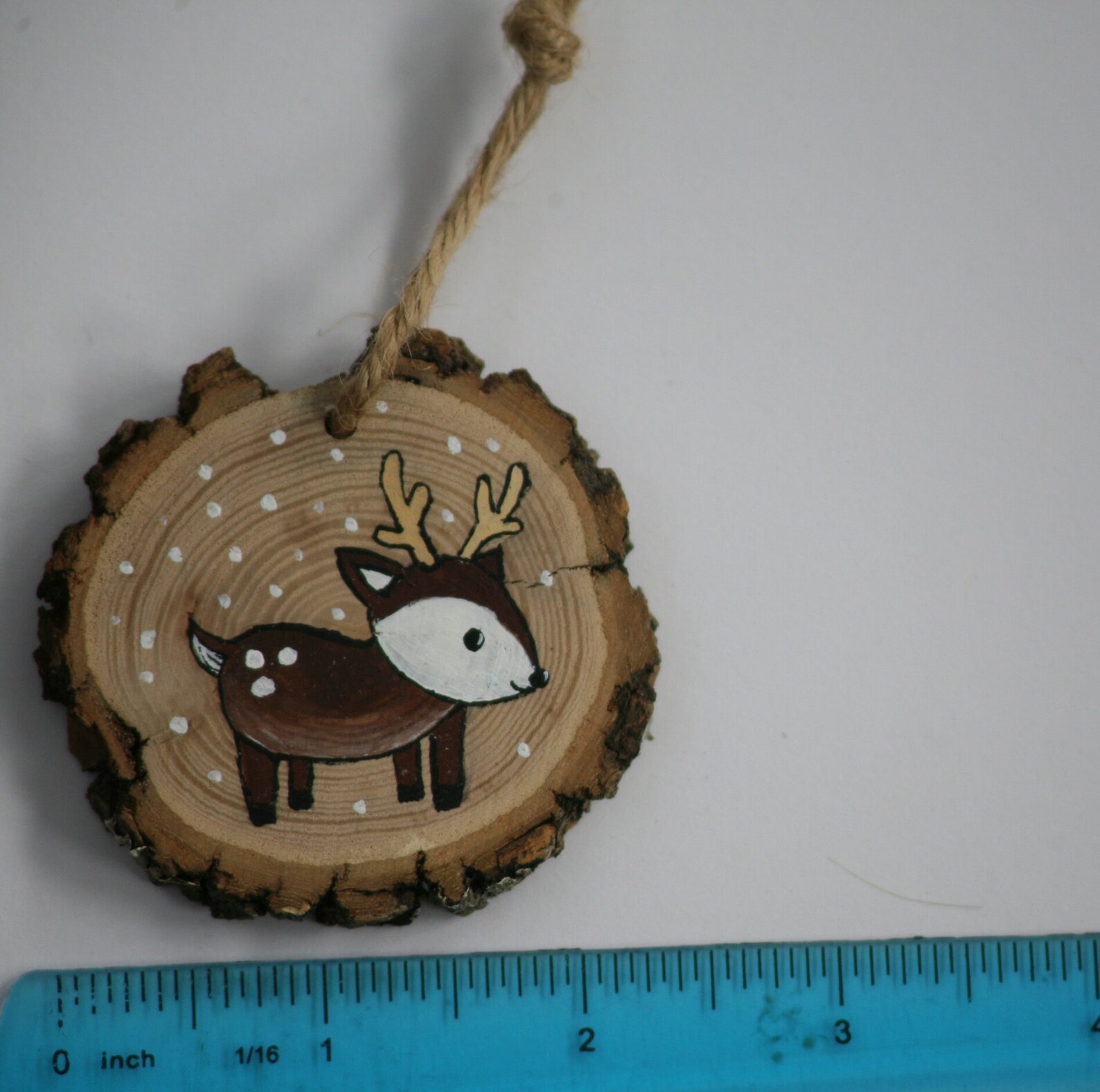 Custom Wood Slice Christmas Ornament Rustic Ornaments Hand Painted