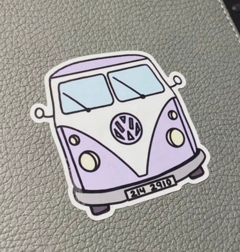 van sticker matte aesthetic sticker purple sticker etsy