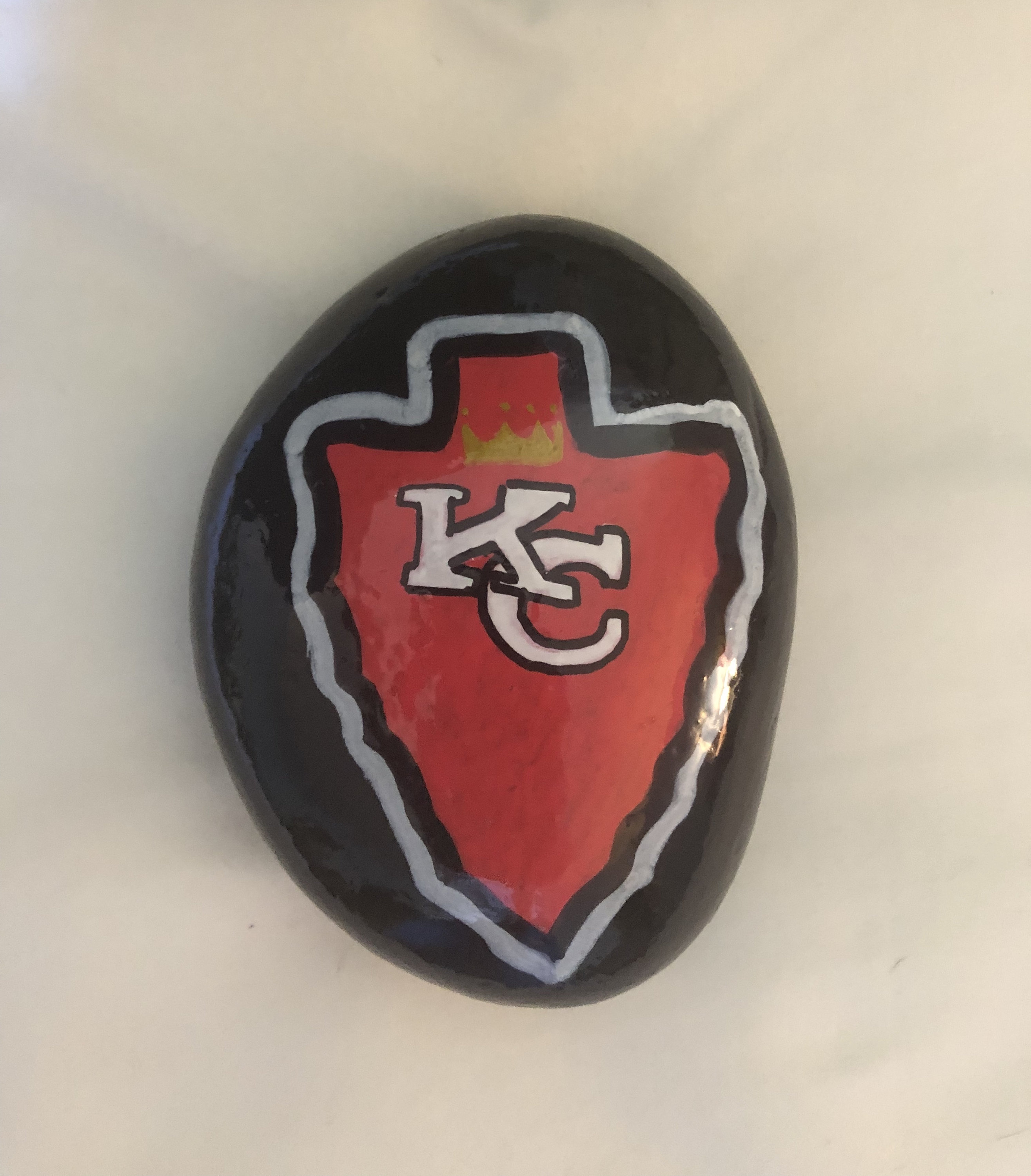 Painted rock Kansas City Chiefs Etsy