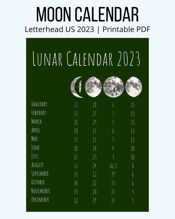 New And Full Moon Calendar