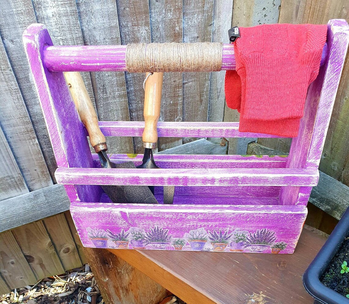 Handmade Garden Tool Holder Garden Trug Reclaimed Wood Etsy UK