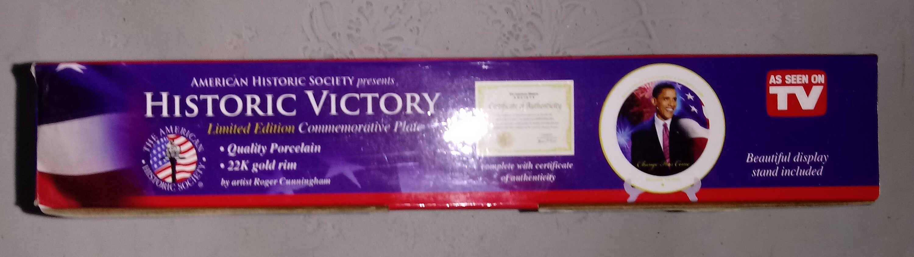Barack Obama Historic Victory Collectable Plate AND Pin | eBay