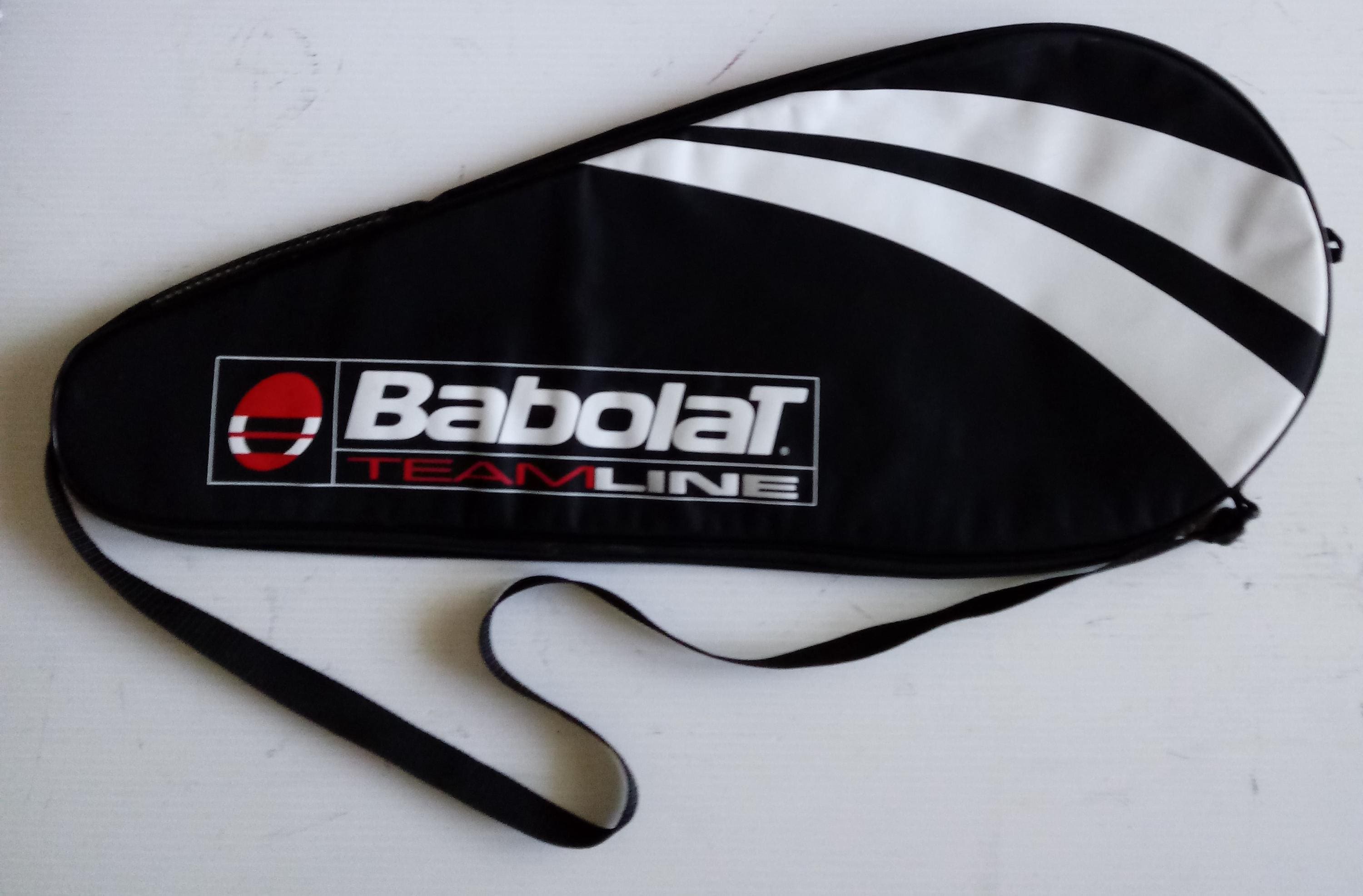 Nearly new Babolat Team Line black and white tennis racquet case