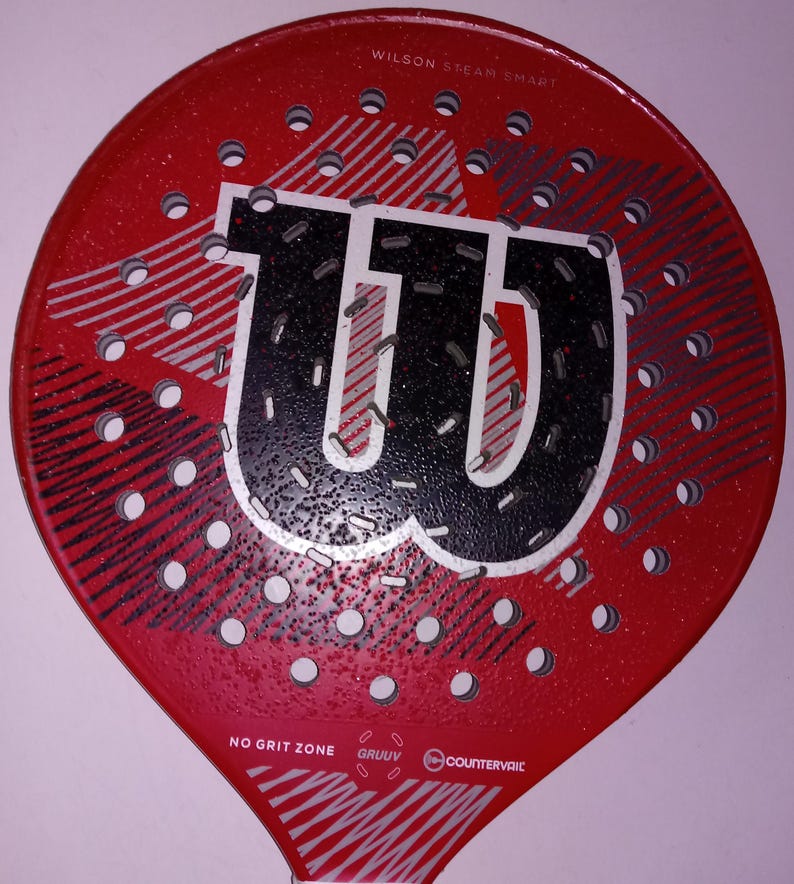 Used WILSON STEAM SMART Pickleball Paddle Grip Size:4.5”/115mm with Wilson Pro-Overgrip bild 2