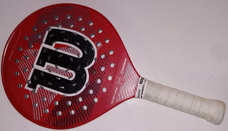 Used WILSON STEAM SMART Pickleball Paddle Grip Size:4.5”/115mm with Wilson Pro-Overgrip bild 1