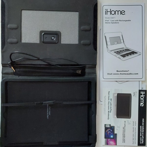 Pre-Owned iHome iDM71 iPad/iPad 2 Case with Built-In Rechargeable Stereo Speakers, Excellent Condition