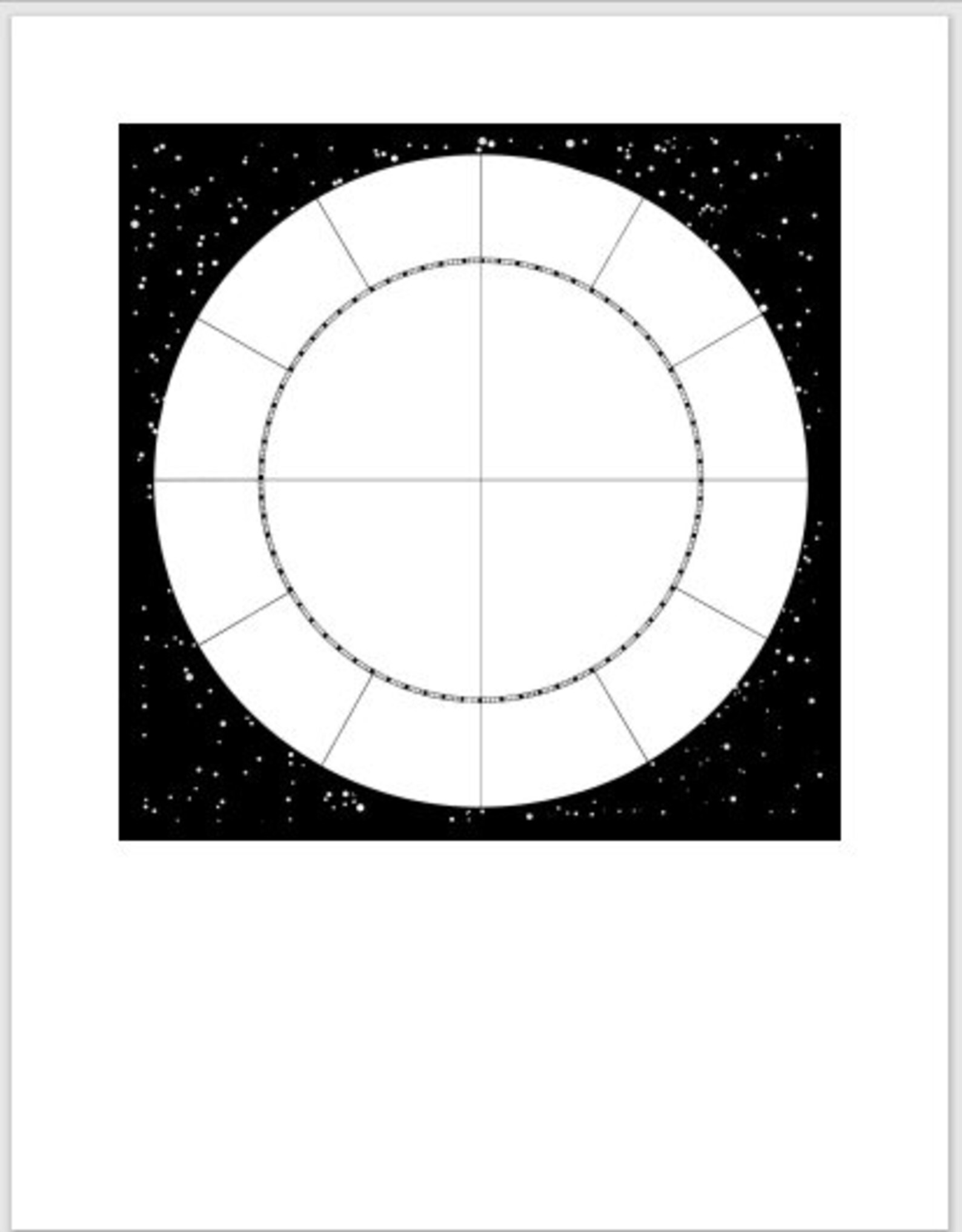 Vintage Blank Astrology Chart Star Wheel Package, Designed by Dennis ...