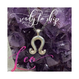 Leo Pendant / Sterling Silver Leo Pendant / Leo Necklace / Astrology Necklace