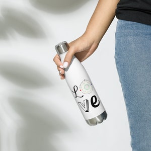 Love the USA Stainless Steel Water Bottle, USA Patriotic Water bottle, USA Independence Chart, Astrology bottle, Love bottle, 4 de julio