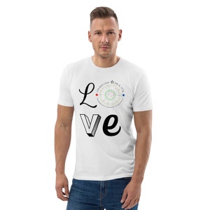Camiseta de algodón orgánico Love the USA Unisex, camiseta usa astrology chart, camiseta USA, camiseta 4 de julio, camisa 4 de julio, camisa Love America, love