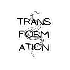 TransFormAtion Snake Magic Bubble-free sticker, Snake Sticker, Snake Decal, Waterbottle sticker, Laptop Sticker, Notebook sticker, Decal