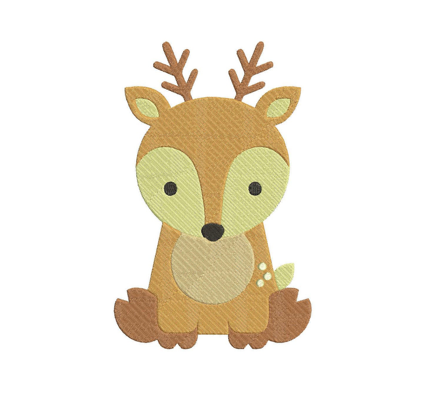Deer Embroidery Design Woodland Baby Animals EMBROIDERY Fill Etsy