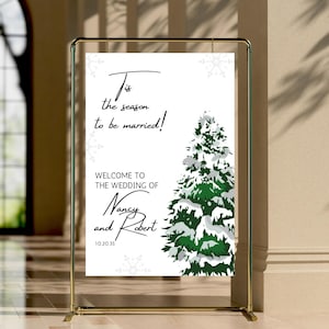 Christmas Wedding Welcome Sign, Wedding Welcome Poster, Printable Welcome Sign, Welcome sign, Holiday Welcome Sign