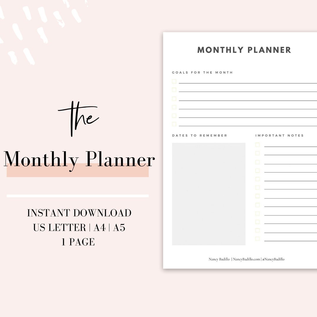 Etsy Digital Planner Can Be Use Monthly Planner 2021 Monthly Etsy